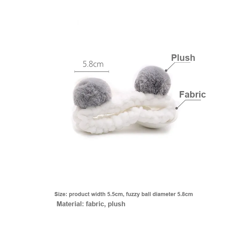 Yiru Fabric Plush Headband Slip Resistant Head Cover Minimalist Style Women's-2