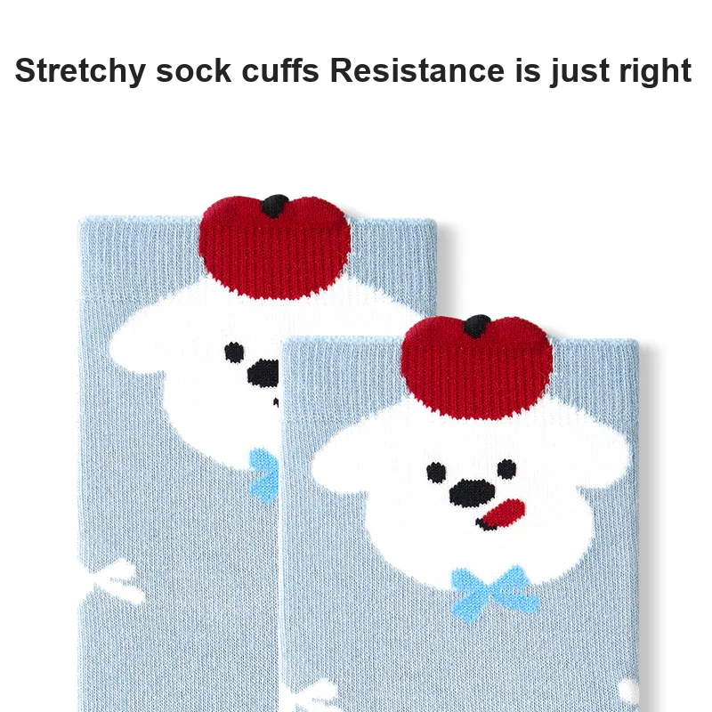 Primeet Mid Calf Socks Fall And Winter Women's 5 Pack-1