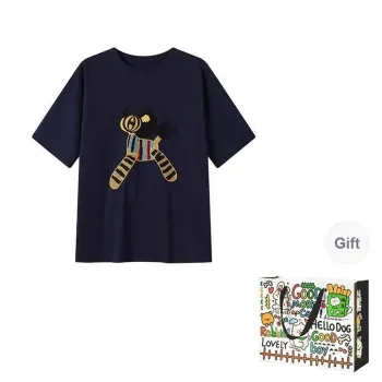 DEDY T Shirts Women's Navy Blue Top Shopping Bag