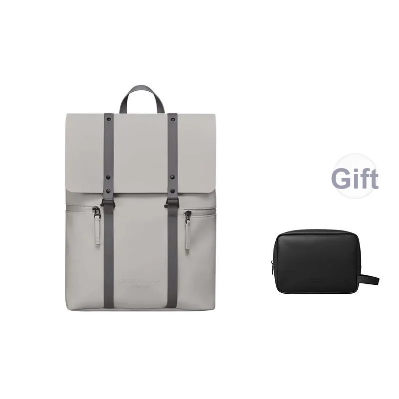 Gaston Luga PU Backpack Tubas Unisex Light Taupe