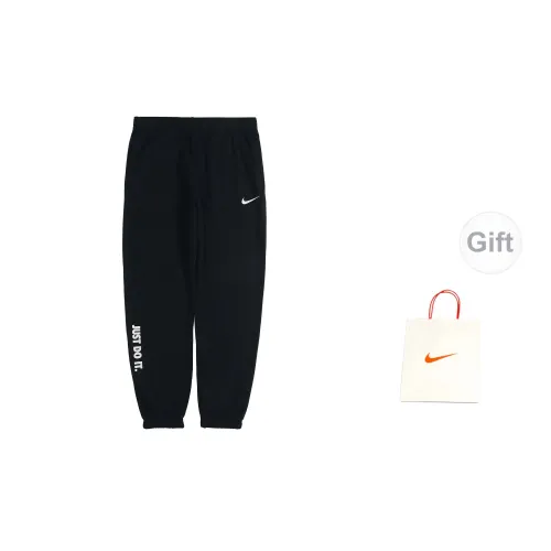 Nike Casual Pants Men Black Elastic Pants+Gift Bag