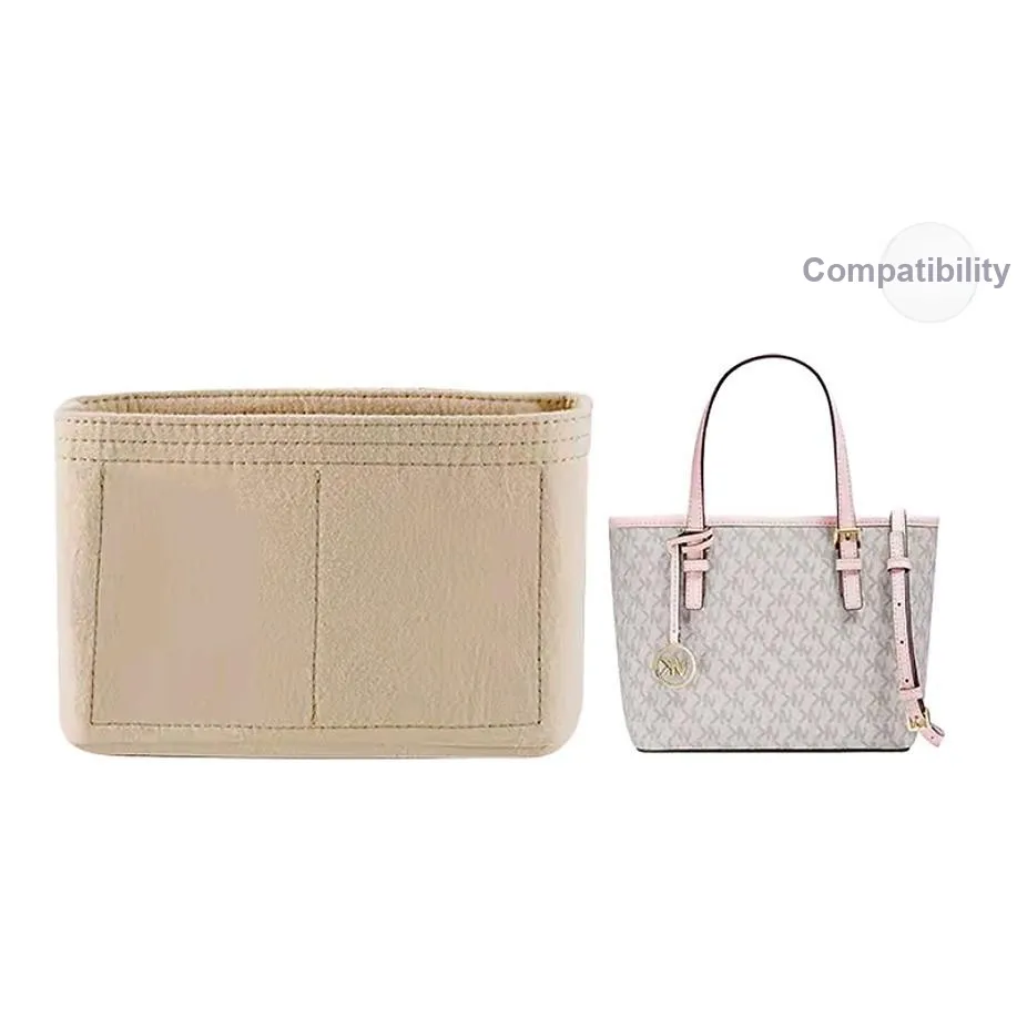 Lan Bao Fan Felt Bag Insert Accessories Women's Beige