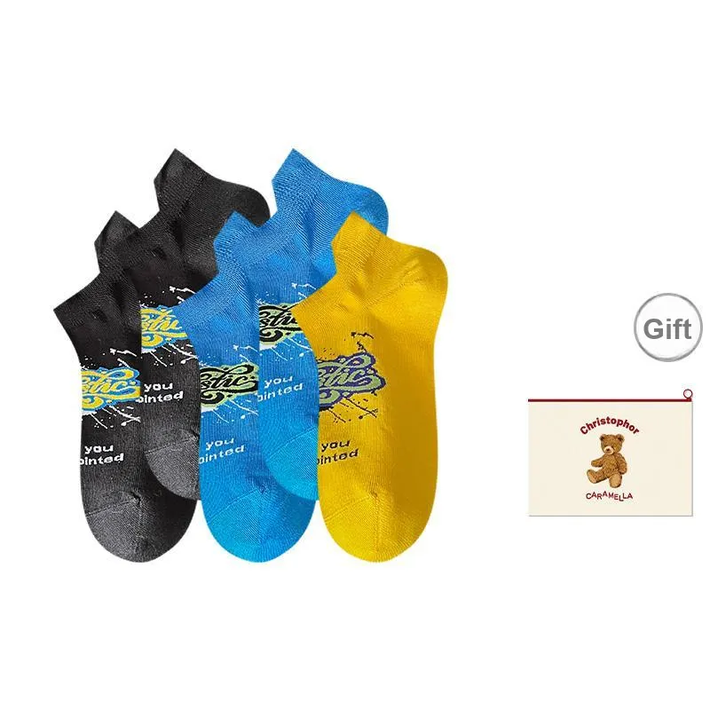 Caramella Ankle Socks Unisex Shopping Bag Combo Set-19