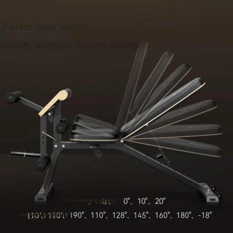 MERACH Dumbbell Bench Supine Board Comprehensive Training Equipment Black Thick Steel Pipe Home Use Unisex-13