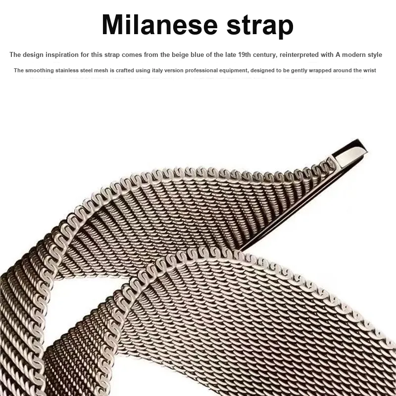 MUZHITIANKONG Apple Compatibility Watch Band 22.5 25.3cm Stainless Steel Material-3