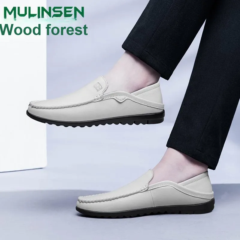 Mulinsen Men's Casual Shoes Men Low Top Black/Brown/White-13
