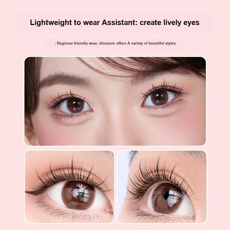 JINGLINGLONG Glue-Free Self-Adhesive False Eyelashes For Women's-Natural C Curl No Need To Remove Or Replace Segmented-3