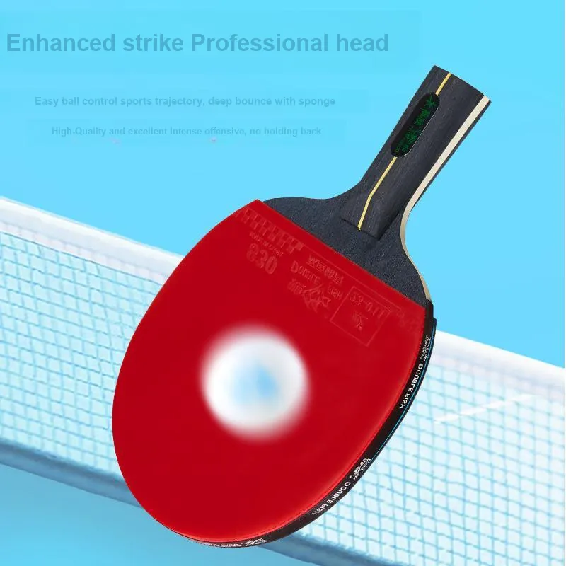 DOUBLEFISH Ping Pong Paddles Unisex Solid Wood+Alder Samsung Beginner-2