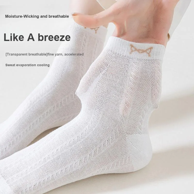 MIIOW Mid Calf Socks Women's 5 Pack-24