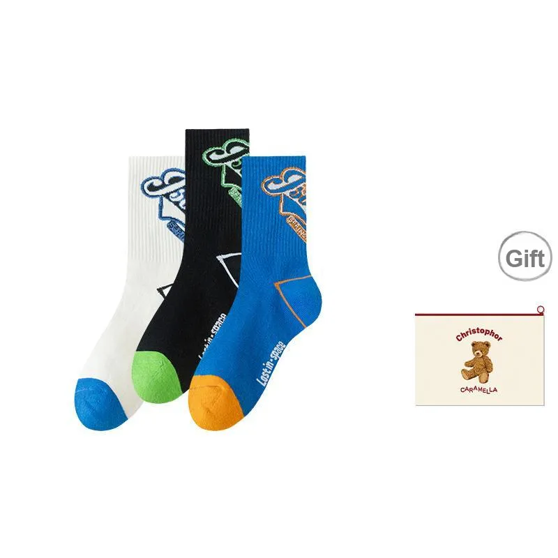 Caramella Mid-Calf Socks Men's Shopping Bag Combo Set-13