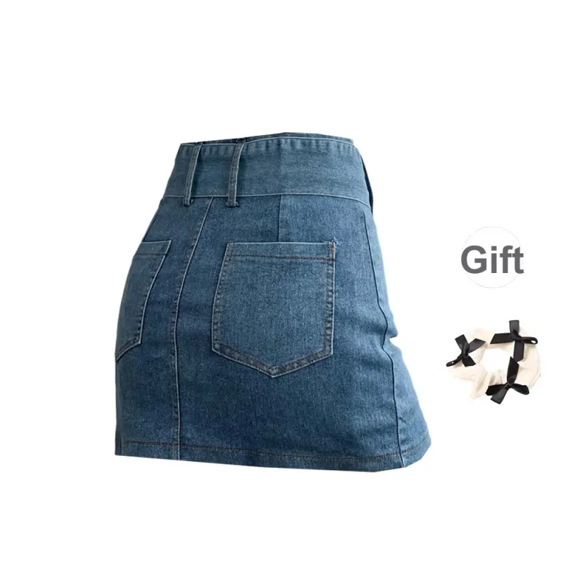 TURN UP Denim Short Skirts Women's-1
