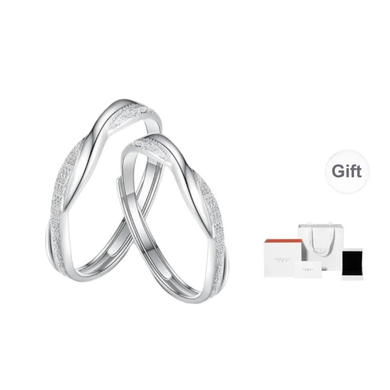 SHENGYALUO 999 Fine Silver Rings Unisex-0