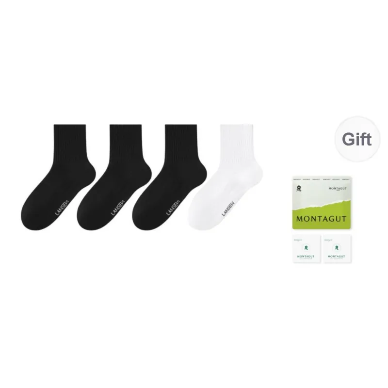 Montagut Mid Calf Socks Unisex 4 Pack-10
