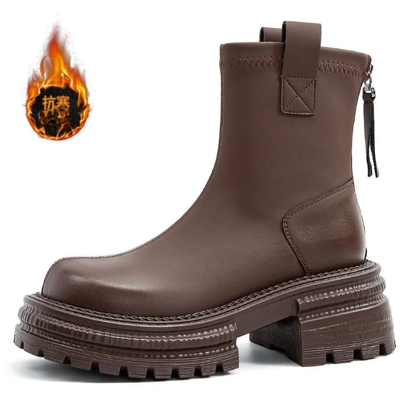 OMS Ankle Boots Women's Black/Brown-13