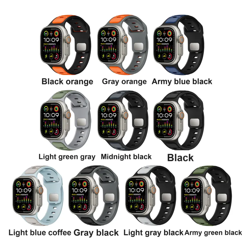 CHRROTA Watch Band Apple Compatibility Silicone Material-9