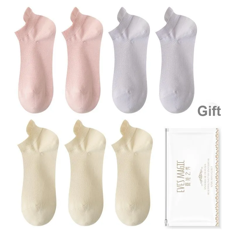 XIA.WA.ZHI.XIU No Show Socks Women's Shopping Bag 7 Pack-25