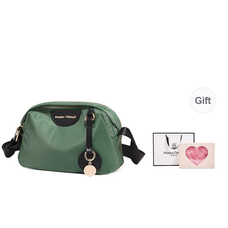 Marino Orlandi Fabric Shoulder Bag, Crossbody Bag Regular Women's Black/Army Green/Khaki/Ecru-27