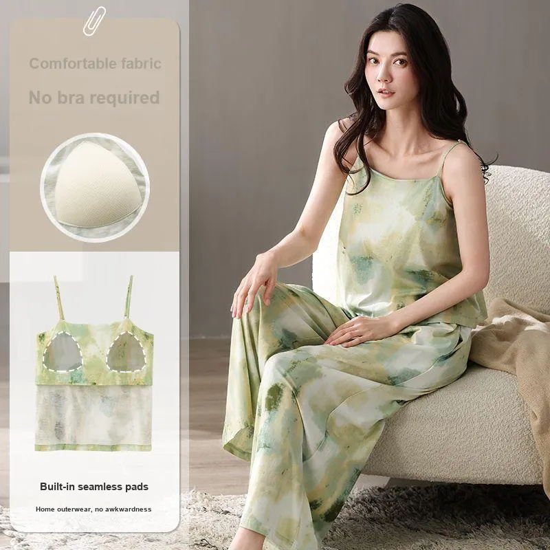 XISHE Pajama Set Women's Ink Green-1