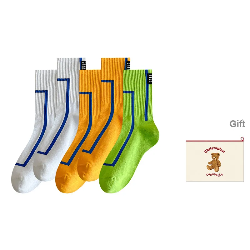Caramella Mid Calf Socks Men's Shopping Bag Combo Set-7
