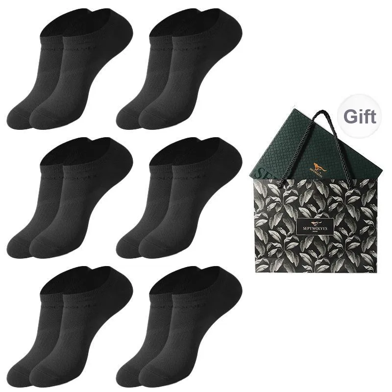 SEPTWOLVES Ankle Socks Men's Gift Box Of 6 Doubles-5