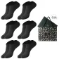 Short 6 Pack Box Included (6 Pairs Black 0 Image Color) 100% cotton Antibacterial/Mesh Breathable/Shopping Bag Included