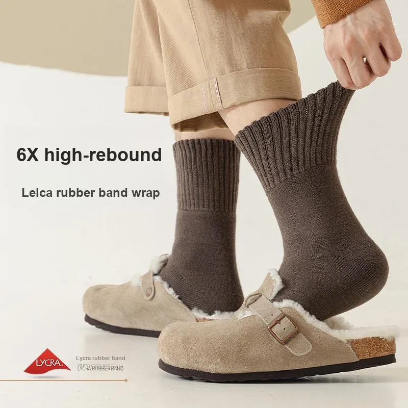 YINSHILIANGPIN Mid Calf Socks Men's 5 Pack-12