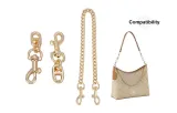 Coach straight gold pig nose chain 7cm [two] + decorative chain puppy buckle 45cm
