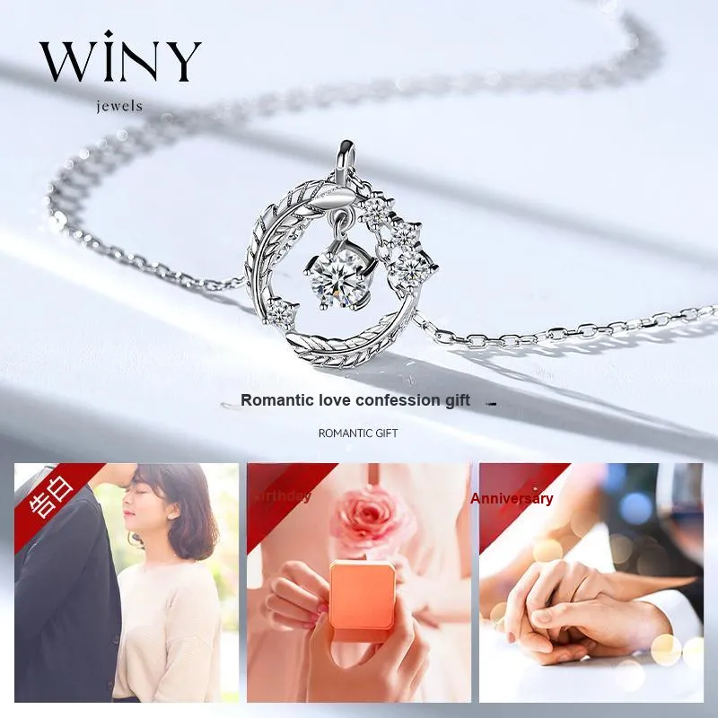 WINY S 999 Fine Silver Necklaces Women's Silver-5