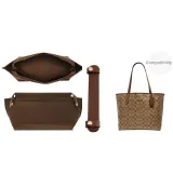 Brown New Arrival Pressure Relief Shoulder Strap Pad+Brown Zippers Anti-Theft Liner