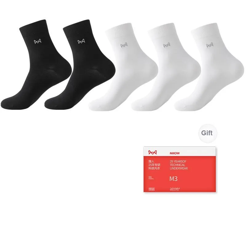 MIIOW Mid Calf Socks Men's 5 Pack Gift Box Set-13