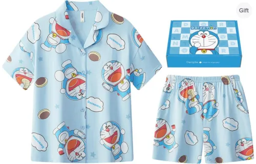 Gongdie x Doraemon Pajama Set Unisex Blue Gift Box Set