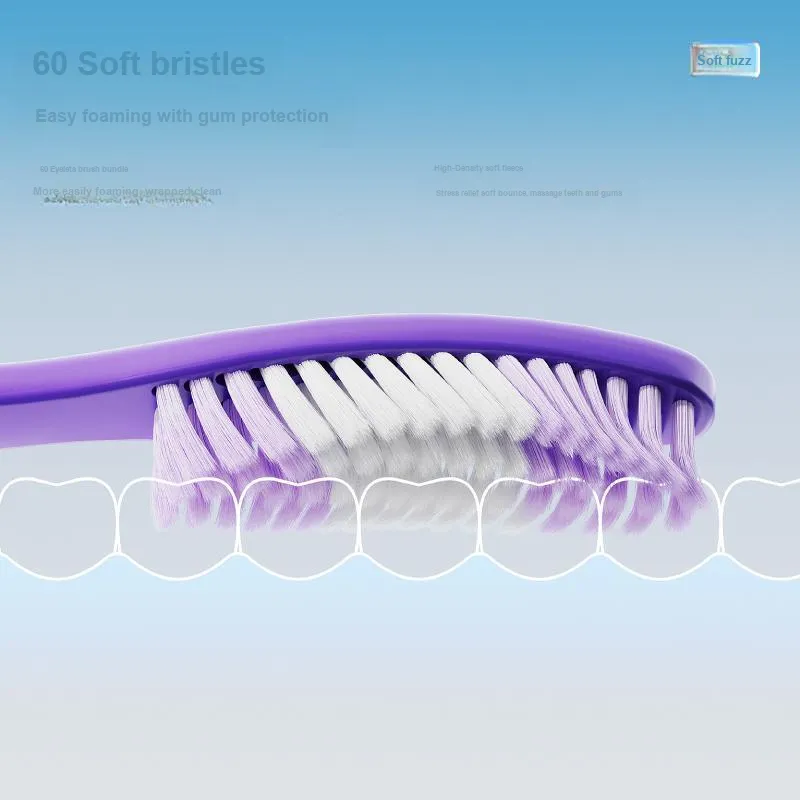 CANBAN Super Fine Soft Bristle Long Tip Toothbrushes Cleaning Mouthguard 1 Pack/2 Pcs-1