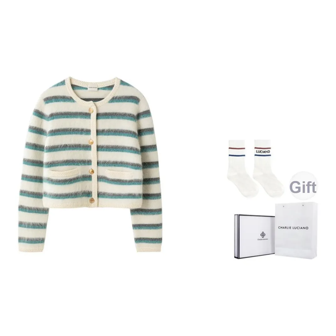 Charlie Luciano Sweater Women's White Blue