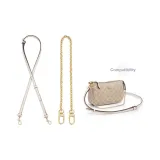 [Ecru]Crossbody Shoulder Strap+Decorative Chain 40cm