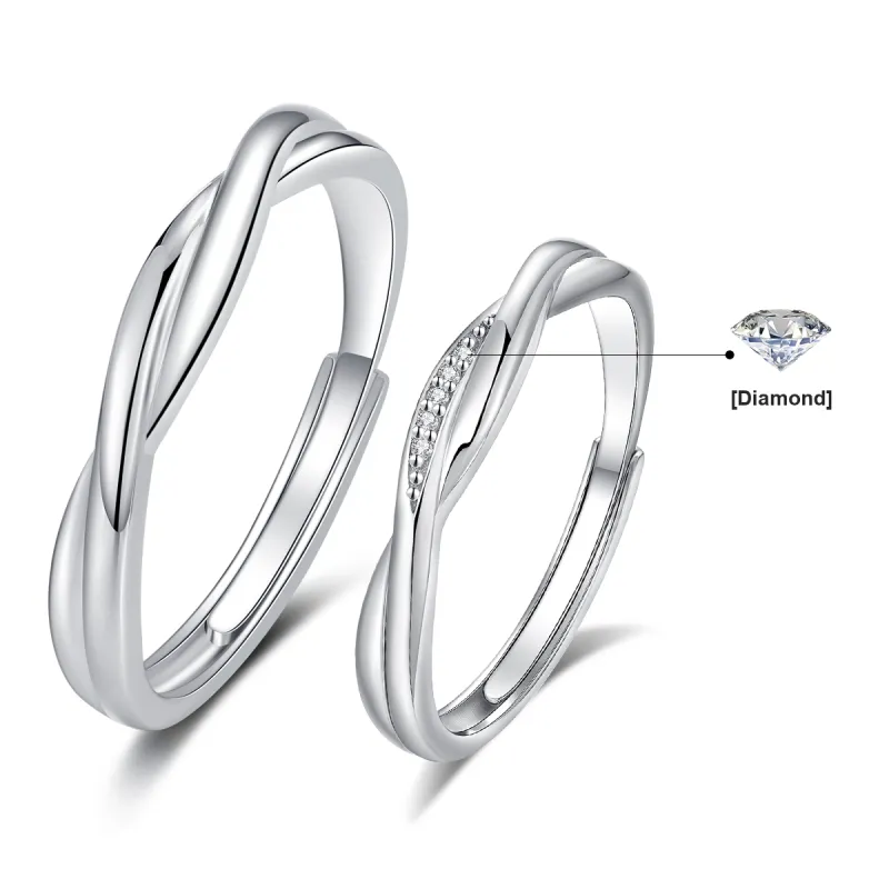 YFANXI 999 Fine Silver Rings Unisex-7