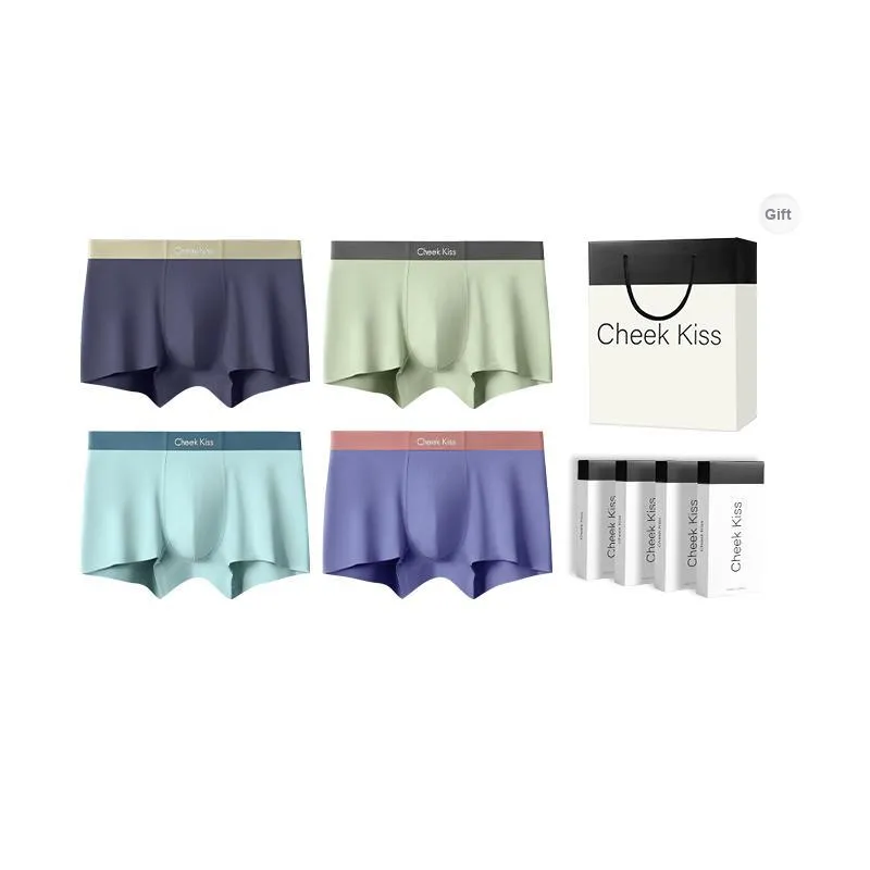 Cheekkiss Underwear Gift Box Men's Comfortable Seamless Boxer Briefs Premium Packaging-14