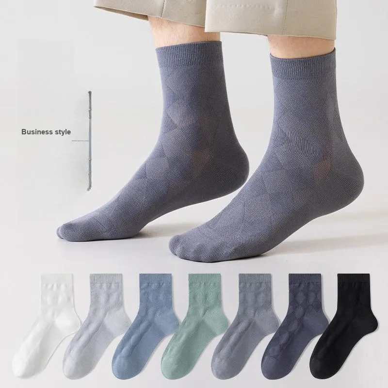 Lan Miao Mid Calf Socks Men's 5 Pack-3