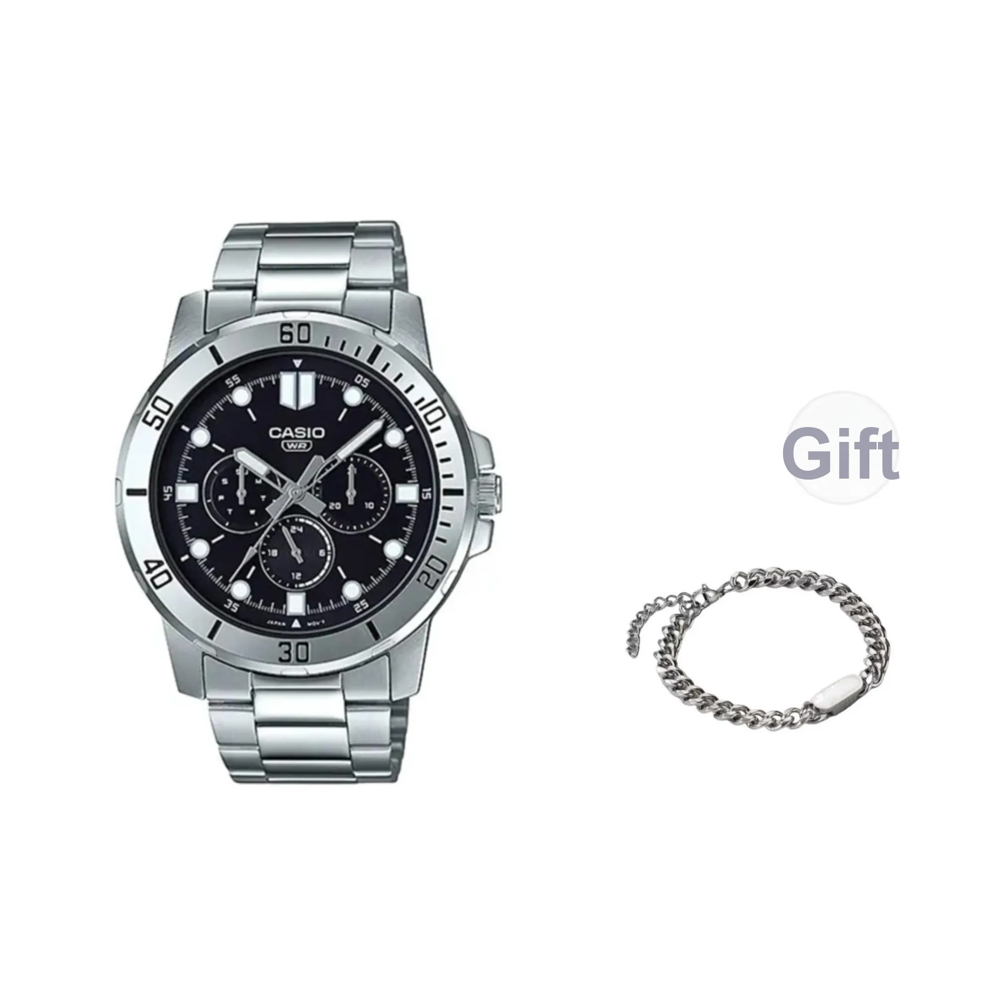 CASIO Кварцевый механизм Часы Мужские Черный циферблат