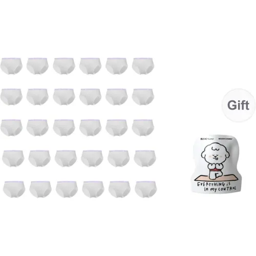 YU HSI x NAIWAJIAZU LIANMINGKUAN Disposable Underwear Women's Shopping Bag 30 Pack White