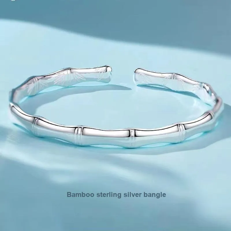 HAOYINFANG 999 Fine Silver Sterling Silver Bracelets Women's-1
