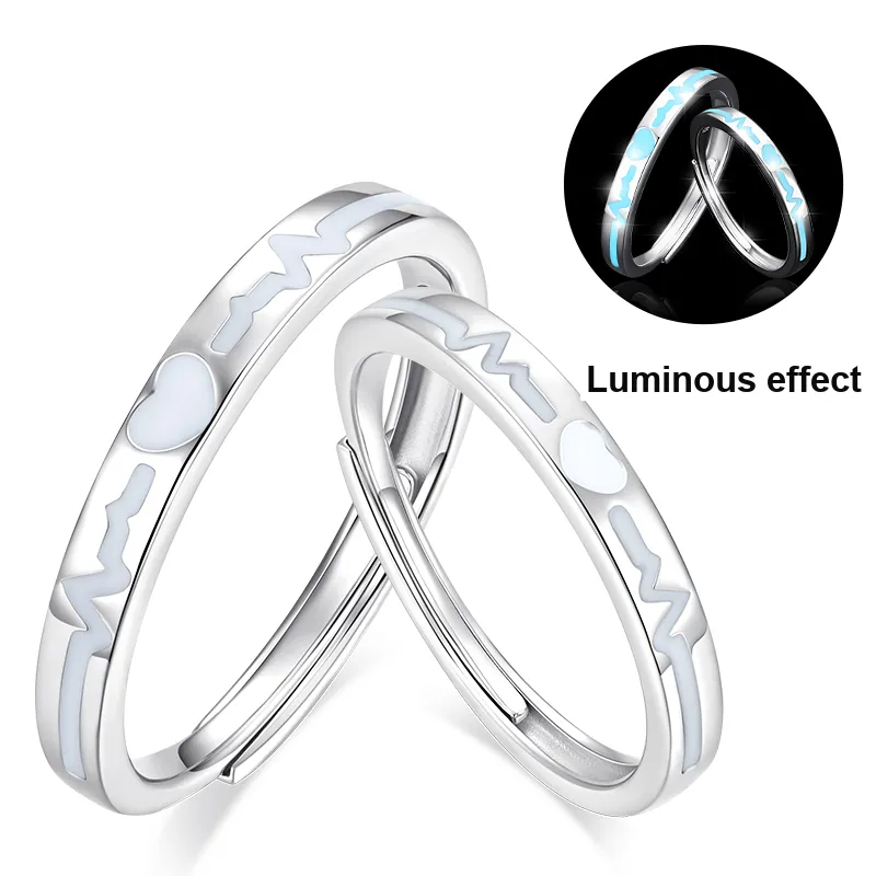 KADER Love Frequency Series 925 Sterling Silver Rings Unisex