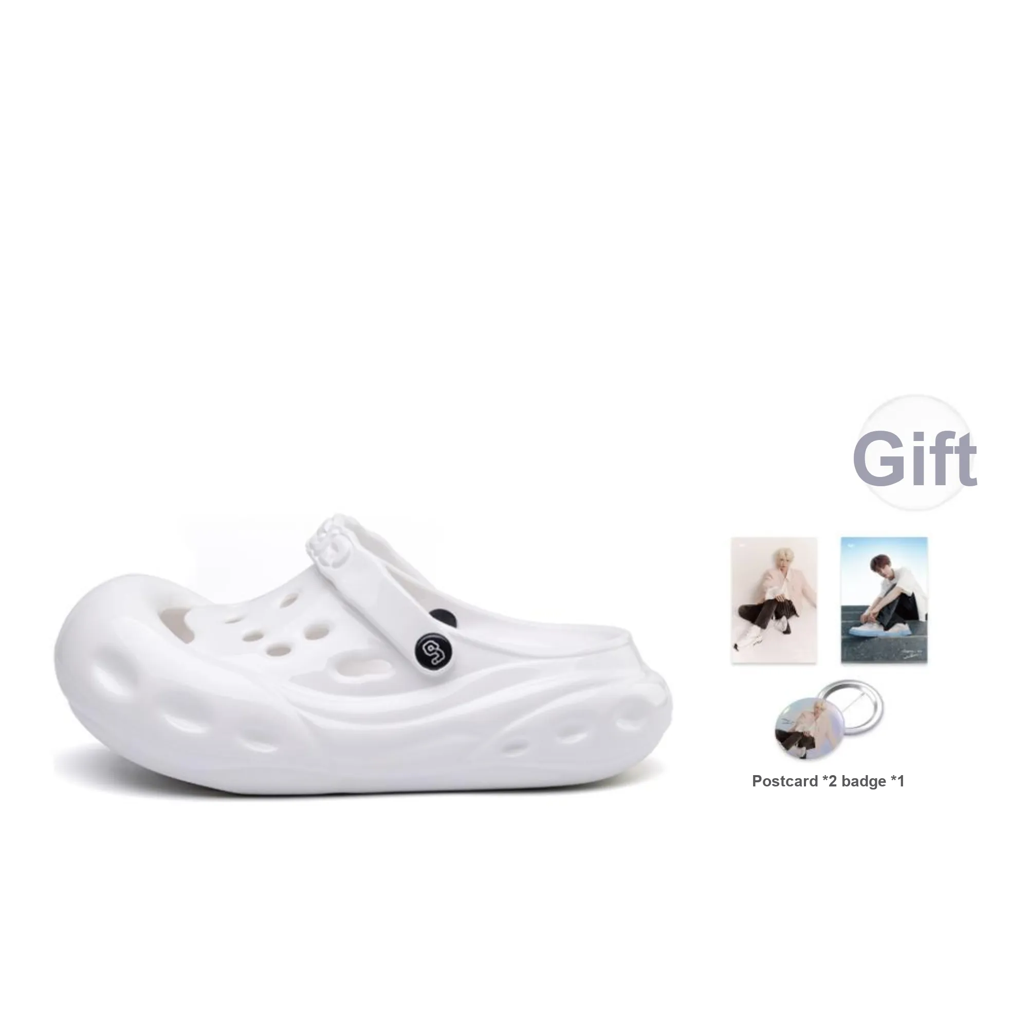 CN Skate Wave Beach Clogs Unisex White Moonlight