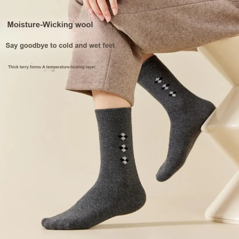 MIIOW Mid Calf Socks Men's 5 Pack Mixed Color-5
