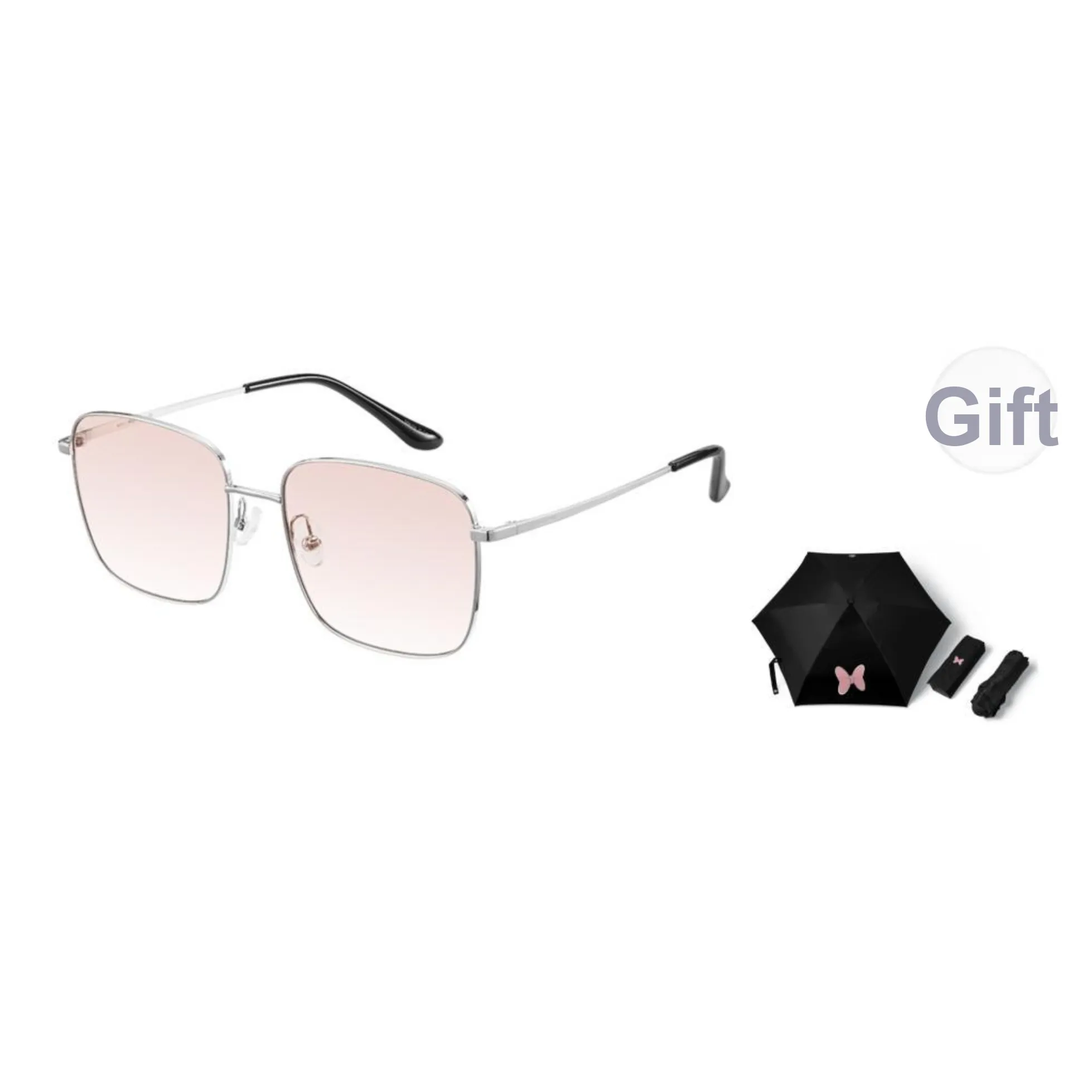 MUJOSH To The Series Of Things Plate Frame Β Titanium Square Sun Protection Sunglasses With Small Face Frame Unisex