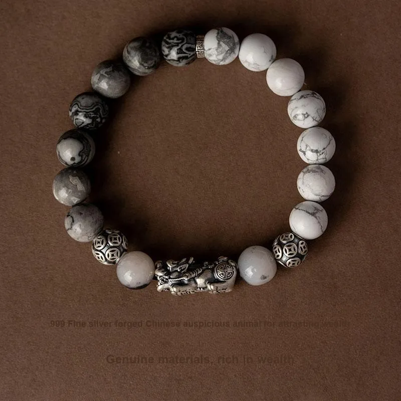 YINCHIE Map Stone Bracelets Men's-2