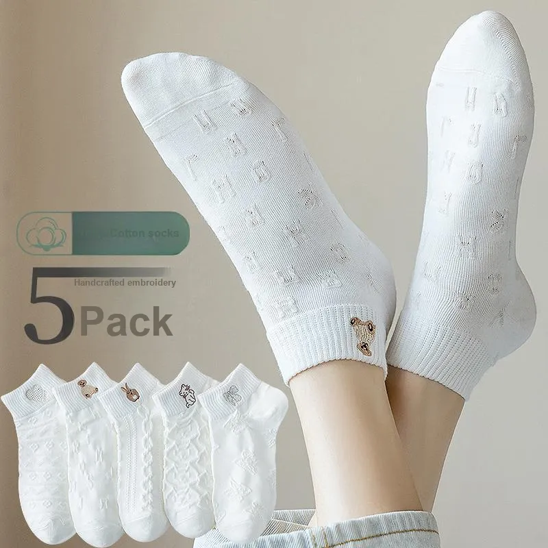 XIA.WA.ZHI.XIU Ankle Socks Women's Box 5 Pack-51