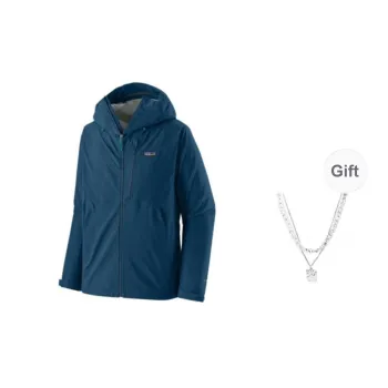 Patagonia Hiking Series Windbreaker Jackets Unisex Blue+Comes With Necklace