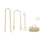 Gold-Tone White Cat Paw+Decorative Chain+Twist Chain Bracelet