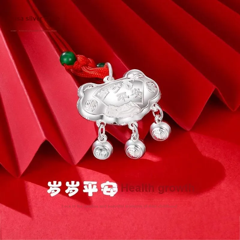 MIAOYINGE Sterling Silver 999 Necklaces Kids'-1