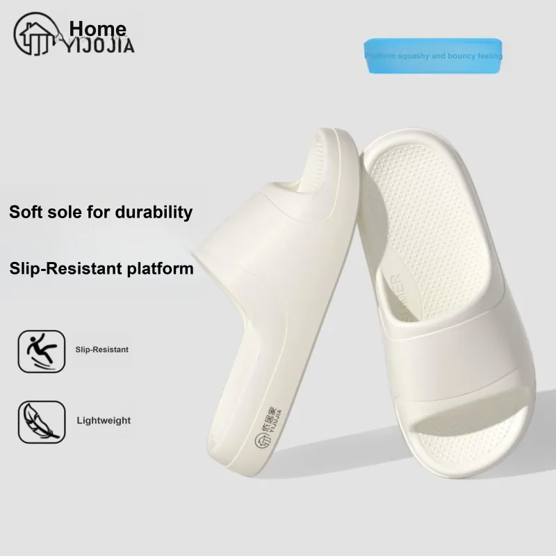 Stay At Home Outdoor Slip Resistant Waterproof Abrasion Resistant Platform Couple Same Style Slippers-2